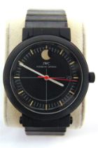 A PORSCHE DESIGN 3551 AUTOMATIC COMPASS WRISTWATCH, BY I.W.C. serial number 2457891, the black