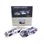 THREE 1/18 SCALE AUTO ART DIECAST MODEL CARS comprising a No.87171, Porsche 917L, Le Mans 1971 '