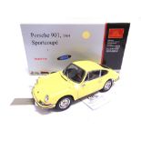 A 1/18 SCALE CMC NO.M-067A, 1964 PORSCHE 901 SPORTCOUPE pale yellow, limited edition 1578/5000, with