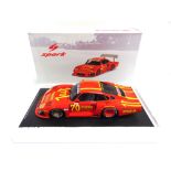 A 1/18 SCALE SPARK NO.18S055, PORSCHE 935/78, JOEST MOMO DRM NORISRING 1981: MORETTI red and yellow,