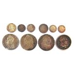 GREAT BRITAIN - ASSORTED SILVER comprising George II (1727-1760), shillings, 1747, roses to reverse,