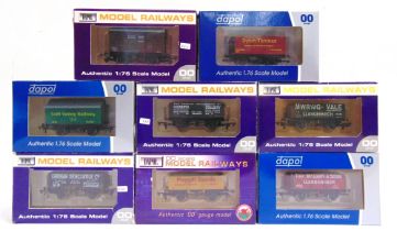 [OO GAUGE]. EIGHT WEST WALES WAGON WORKS LIMITED EDITION WAGONS BY DAPOL comprising a box van '