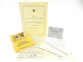 QUEEN ELIZABETH II (1926-2022) A collection of ephemera relating to the marriage of the then