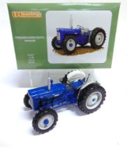 A 1/16 SCALE UNIVERSAL HOBBIES FORDSON SUPER DEXTA ROADLESS blue and grey, mint or near mint,