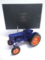A 1/16 SCALE UNIVERSAL HOBBIES FORDSON E27N 70TH ANNIVERSARY dark blue and grey, limited edition