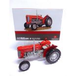 A 1/16 SCALE UNIVERSAL HOBBIES MASSEY FERGUSON 65 MK II red and silver-grey, mint or near mint,