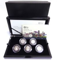 UNITED KINGDOM - ELIZABETH II (1952-2022), CELEBRATING 50 YEARS OF THE 50P SILVER PROOF COIN SET