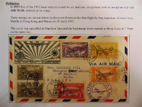 STAMPS - AN ALL WORLD AIR MAIL COLLECTION mostly mint, including overprints, with a few covers, (