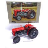 A 1/16 SCALE UNIVERSAL HOBBIES MASSEY FERGUSON 35X red and grey, near mint, boxed. Condition