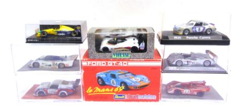 EIGHT ASSORTED 1/43 SCALE DIECAST & OTHER MODEL RACING CARS variable condition, good or better, each