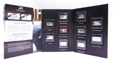 COOK ISLANDS - INTERNATIONAL WEALTH SILVER COIN-BAR COLLECTION comprising ten coin-bars (each 1/