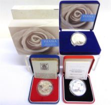 UNITED KINGDOM - ASSORTED SILVER COINAGE comprising an Elizabeth II (1952-2022) Diana silver proof