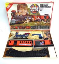 A TIMPO PRAIRIE ROCKET THE GREAT TRAIN HOLD-UP SET good condition (locomotive untested), boxed,