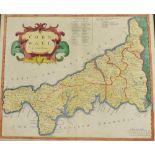 [MAP]. CORNWALL Morden, Robert (English, c.1650-1703), 'Corn Wall', engraved county map, hand-