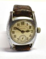 VINTAGE ABERCROMBIE & FITCH WRIST WATCH 28.2mm wide tank style stainless steel case, champagne