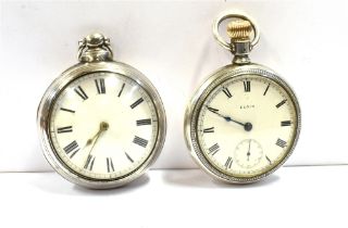 SILVER DOUBLE PAIR CASED POCKET WATCH 50.1mm diameter, 26.3mm deep, by W.Harker, watch & clock maker