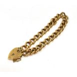 9CT GOLD SOLID CURB LINK BRACELET 18cm long, solid gold curb link chain, individually stamped 9.