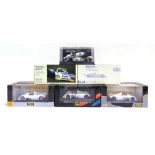 SIX 1/43 SCALE DIECAST MODEL RACING CARS by Minichamps (3); Onyx (2); and Jadi (1), each mint or