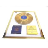 POP MEMORABILIA - QUEEN A Queen Greatest Hits 2 collector's gold disc, limited edition 29/500,