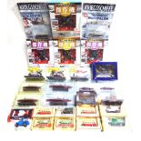 TWENTY-EIGHT ASSORTED DIECAST MODEL VEHICLES comprising road vehicles, naval ships, and aircraft,