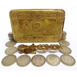 ASSORTED COLLECTABLES comprising a Great War Princess Mary Christmas 1914 brass gift tin (lacking