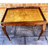 A SWEDISH RECTANGULAR TRAY TOP TABLE BY CARL MALMSTEN early 20th century, decorated with a central