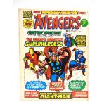 COMICS - MARVEL UK, THE AVENGERS, 1973-76 nos. 1, 3, 5, 6, 9, 10, 11, 12, 13, 14, 15, 16, 17, 18,