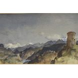 SIR WILLIAM RUSSELL FLINT, R.A., R.O.I. (SCOTTISH, 1880-1969) 'The Alps-Maritime from Carros',