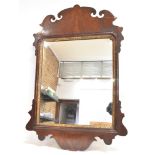 A PARCEL GILT PIER MIRROR 80cm x 50cm overall Condition Report : original old glass, some breaks and