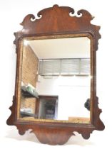 A PARCEL GILT PIER MIRROR 80cm x 50cm overall Condition Report : original old glass, some breaks and