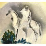 ATTRIBUTED TO JOHN RATTENBURY SKEAPING R.A. (ENGLISH, 1901-1980) 'Arab Horseman', mixed media,