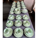 A EXTENSIVE COLLECTION OF VICTORIAN TEAWARES comprising 20 tea plates, four breakfast cups and