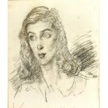 AUGUSTUS JOHN, O.M. R.A. (WELSH 1878-1961) Portrait of a young lady, possibly Amaryllis Fleming (the