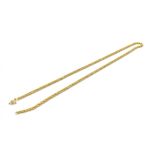 18CT GOLD CHAIN NECKLACE 40cm long rope link, with bolt ring clasp (broken). Weight 2.3 grams