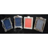 ASSORTED SILVER PICTURE FRAMES Four silver mounted picture frames with a variety of hallmarks and