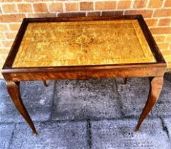 A SWEDISH RECTANGULAR TRAY TOP TABLE BY CARL MALMSTEN