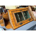 A GEORGE III STYLE HANGING CORNER CABINET