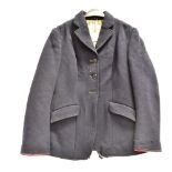 A LADIES NAVY HUNT COAT by Moss. Bros, size 36