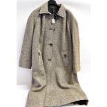 A 'BLACK SHEEP' TWEED COAT size 22 and a leather short coat, size large (2)