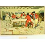 AFTER CECIL ALDIN 'The Hunt Breakfast' and 'The Hunt Supper' a pair of titled colour prints, 29 x