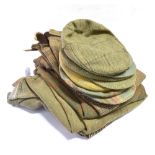 FOUR PAIRS OF MEN'S TWEED PLUS FOUR TROUSERS four men's tweed caps, sizes 7 ¼ and one 7 ½, and two