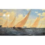 AFTER JOHN STEPHEN DEWS 'Britannia 1933, Racing in the Solent', limited edition colour print, no.