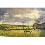 AFTER LIONEL EDWARDS 'The Belvoir at Norman's Gorse, colour print, titled on the mount, published by