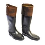 A PAIR OF 'HARRY HALL' TOPPED RUBBER RIDING BOOTS size 8 ½/9