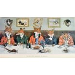 AFTER HARRY B. NEILSON 'Mr Fox's hunt breakfast on Xmas day', colour titled print, 33 x 61.5cm