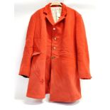 A GENT'S HUNTING PINK COAT with brass buttons by Calcutt & Sons, size 46