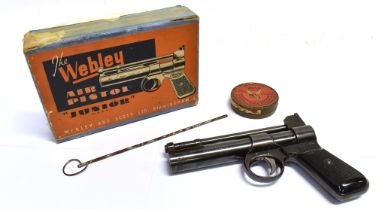 A WEBLEY AIR PISTOL 'Junior' model in original box