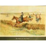 AFTER LIONEL EDWARDS (ENGLISH, 1878-1966) 'The belle of the hunt', colour print, 43.5cm x 58.5cm (