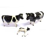 BESWICK CATTLE FRIESIAN FAMILY comprising bull 'H. Coddington Hilt Bar'; cow 'Claybury