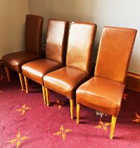 FOUR HIGH BACK CHAIRS